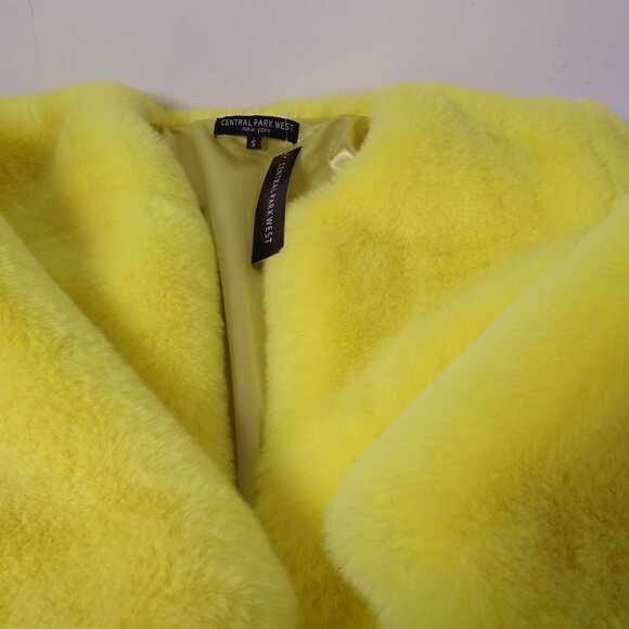 Central Park West New York  Chubbie Faux Fur Moto Jacket NWOT 298 Yellow… - Picture 9 of 13